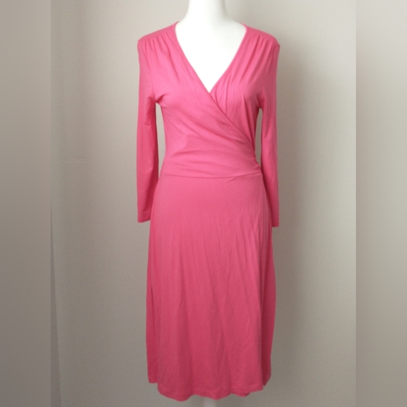 Banana Republic pink jersey knit wrap dress S - Picture 1 of 9